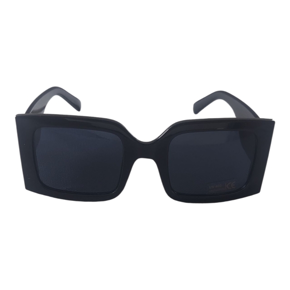 Black Bold Rectangular Sunglasses Accessories - Picture 1 of 2